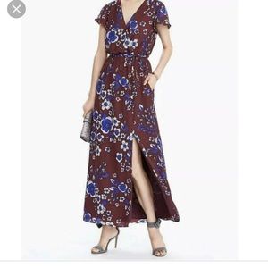Burgundy floral maxi dress